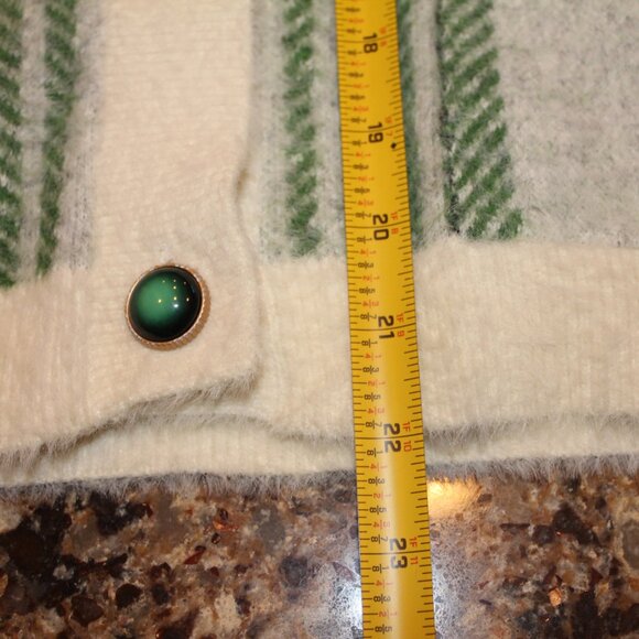 Cardigan - Fuzzy Plaid • XS • Cottagecore / Cozy / Grandpacore - Picture 7 of 8